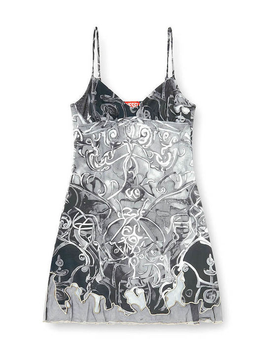 Καλοκαιρινό Mini Βραδινό Φόρεμα grey