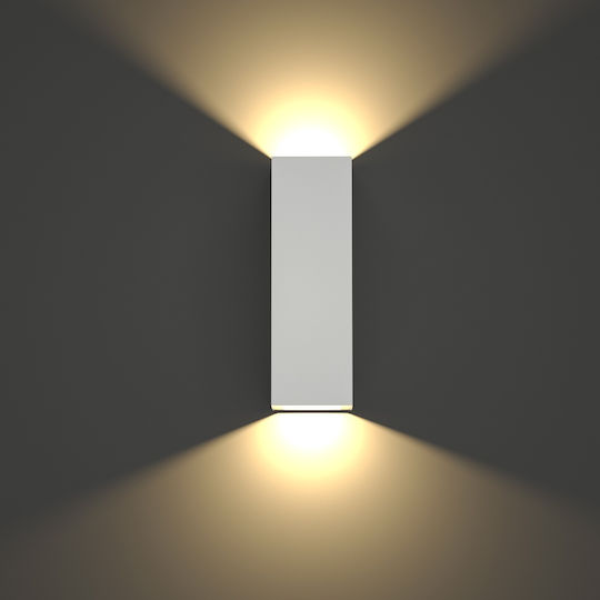 Inlight Lanier Wall-Mounted Outdoor Spot Light LED IP65 5W with Warm White Light Double Beam 12x4.1x12εκ.