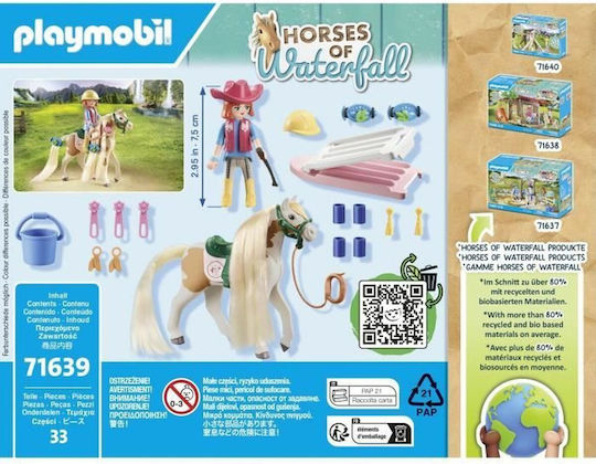 Playmobil Pferde des Wasserfalls Ellie mit ihrem Pferd für 5-12 Jahre