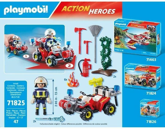 Playmobil Екшън герои Пожарникар с ATV за 4-10 години