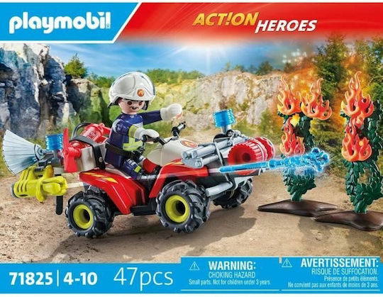 Playmobil Екшън герои Пожарникар с ATV за 4-10 години