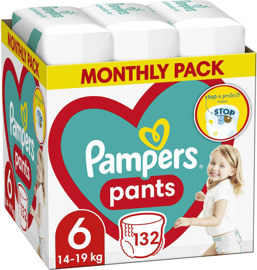 Pampers Diaper Pants Pants Monthly Pack No. 6 for 14-19kg 132pcs