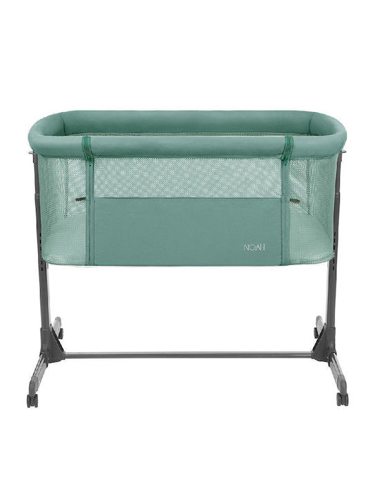 Kikka Boo Cradle Noah with Mattress, Side Opening, and Wheels Green