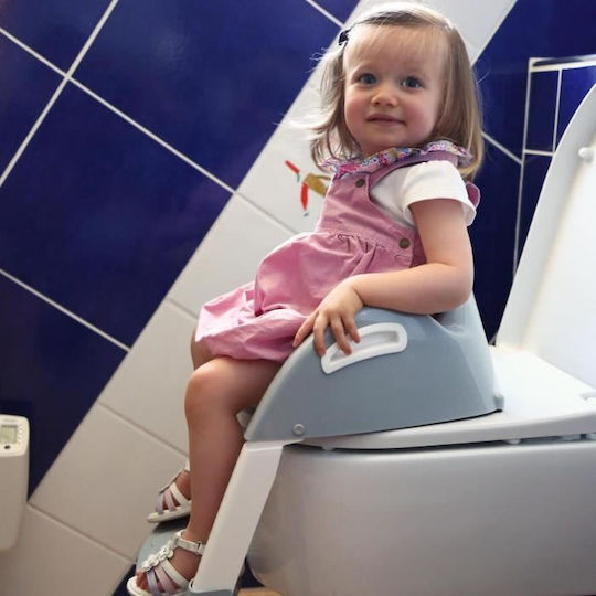 Thermobaby Toddler Toilet Seat Kiddyloo with Footrest and Handles Blue