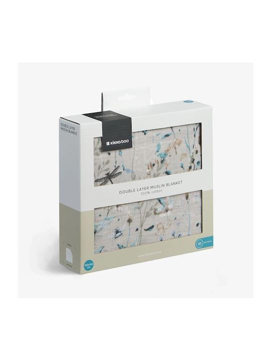 Kikka Boo Dreamy Fields Πάνα Αγκαλιάς από Μουσελίνα Grey 100x100εκ.