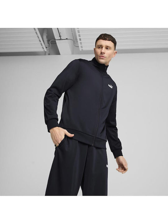 Essentials Sweatanzug mit Jacke Glänzend mit elastischem Bund Marineblau