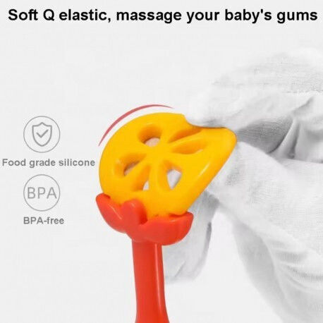 Teething Rattle Lazarid Huanger Orange