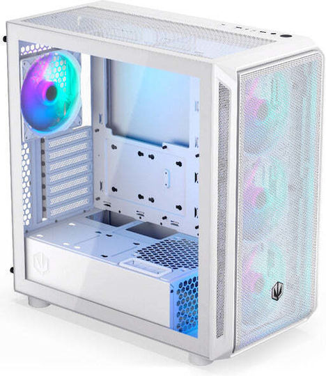 Endorfy Arx 700 ARGB Gaming Midi Tower Computer Case with Side Window White