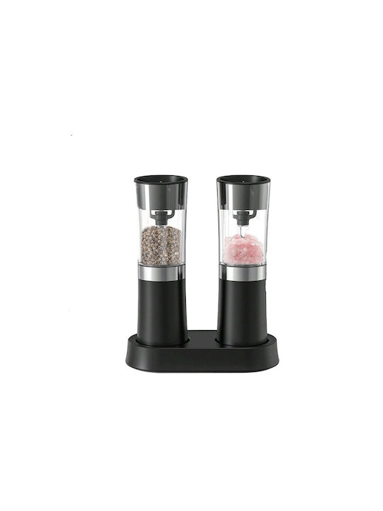 Cyberdust Set Electric Râșnițe Condimente Inox în Culoare Gri 2buc