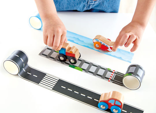 Hape Tape Roll Влакче от Дърво за Над 2 години+ Години