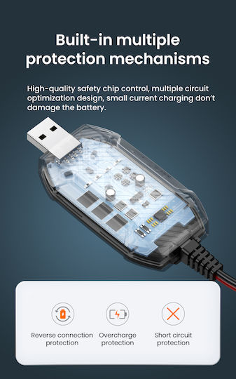 Loboo Φορτιστής Μοτοσυκλέτας με Θύρα: 1xUSB