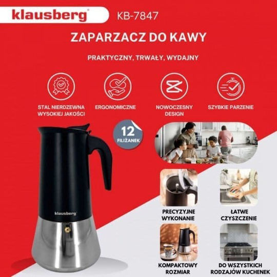Klausberg Inox Espresso Pot Black