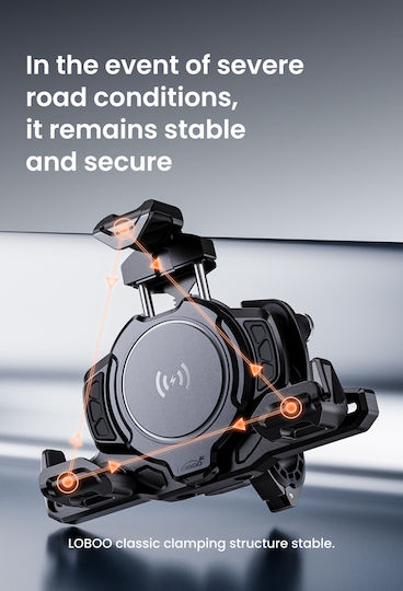 Loboo Motorcycle Cellphone Mount with Clip for Mirror
