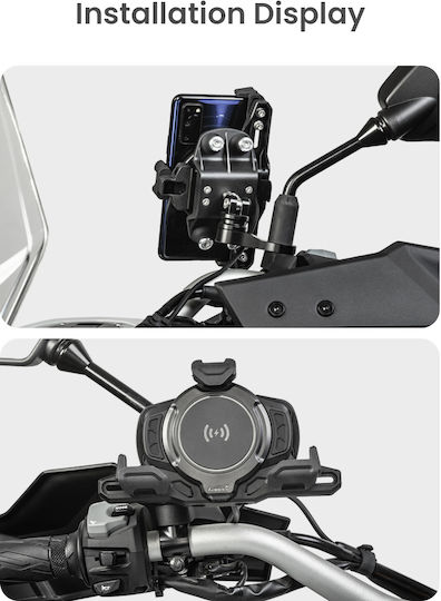 Loboo Motorcycle Cellphone Mount with Clip for Mirror