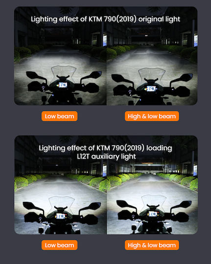 Loboo L12t High&low Beam Auxiliary Lights – Pair