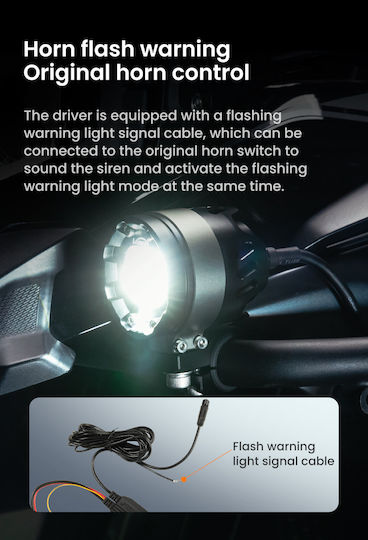 Loboo L7s Motorcycle Auxiliary Lights – 15000lm High Low Beam Driving Fog Lamps