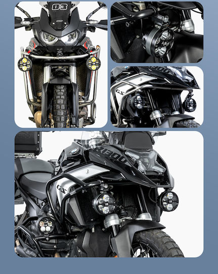 Loboo L18s Motorcycle Auxiliary Lights – 23000lm High Low Beam 8-level Brightness & Color Temp Adjustment
