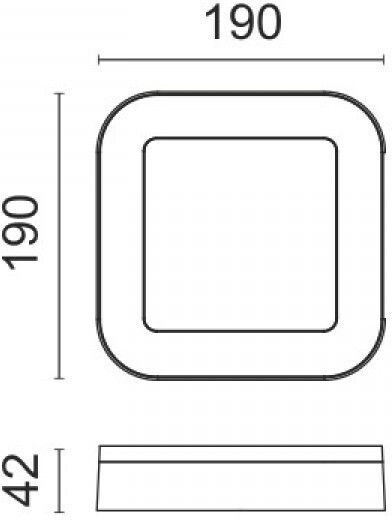 Spot Light Wall-Mounted Outdoor Ceiling Light LED IP65 15W with Natural White Light