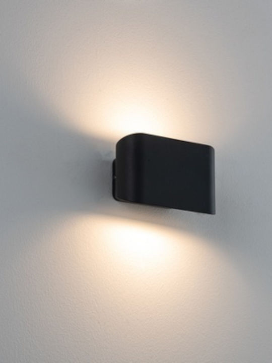 Zambelis Lights Wall-Mounted Outdoor Ceiling Light LED IP54 11W with Warm White Light Double Beam 10x16x7.7εκ.