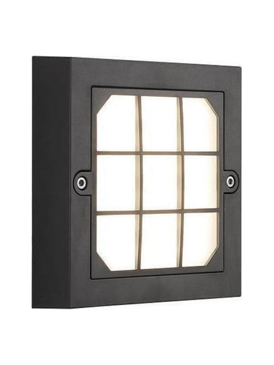 Eurolamp Senario Pro Wall-Mounted Outdoor Ceiling Light LED IP65 6W with Warm White Light 13.5x13.5x32εκ.