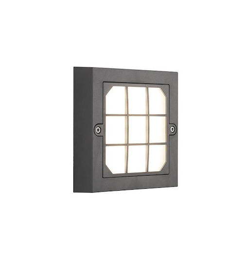 Eurolamp Senario Pro Wall-Mounted Outdoor Ceiling Light LED IP65 6W with Warm White Light 13.5x13.5x32εκ.