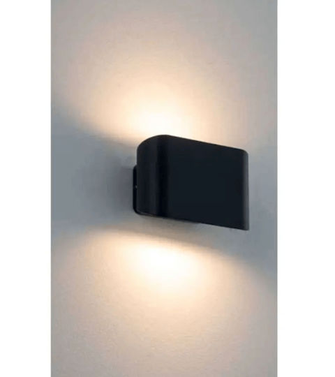 Zambelis Lights Стенен Външен Плафон LED IP54 11W с Топло бяло Светлина Двоен лъч 10x16x7.7εκ.