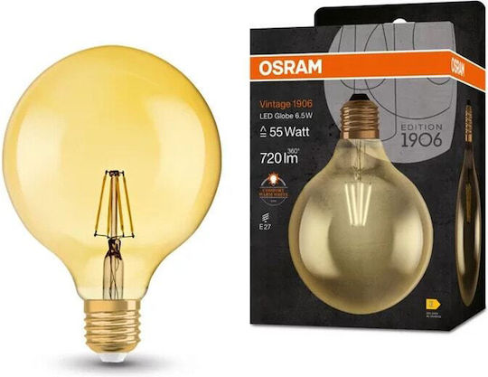 Osram LED-Lampe 7W für Fassung E27 und Form G125 Warmes Weiß 650lm