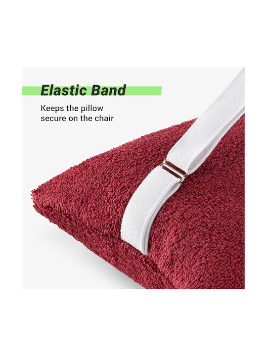 Jemidi24 Sofa-Kissen aus 100% Baumwolle Rot 20x30cm.