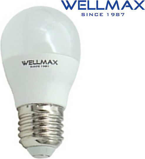 Wellmax LED Bulb 8W for Socket E27 and Shape G45 Warm White 600lm