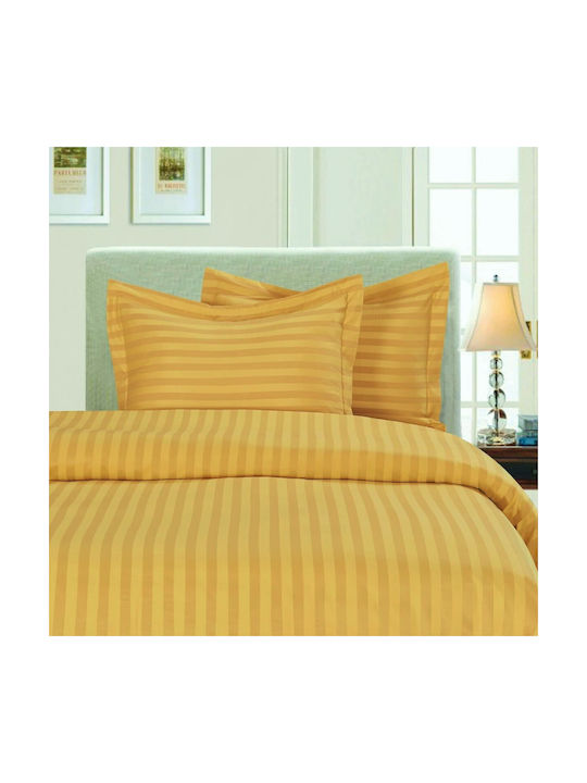 Kotonia Home Pillowcase Set with Envelope Cover Mustard 70x70cm.
