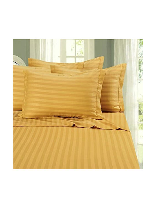 Kotonia Home Pillowcase Set with Envelope Cover Mustard 40x40cm.