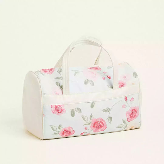 Beauty Home Baptism Bag with Roses Made of Fabric 45x30x30cm