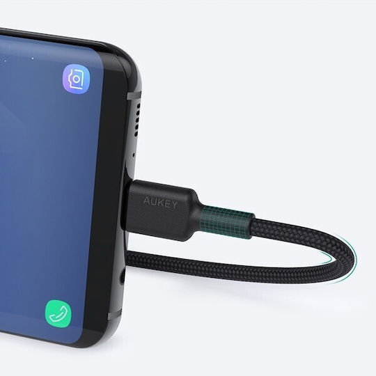 Aukey USB 2.0 Cable USB-C male - USB-C 60W Μαύρο 0.9m CB-CD45