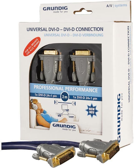 Grundig Kabel DVI-D-Stecker - DVI-D-Stecker 2m Schwarz (42166634)