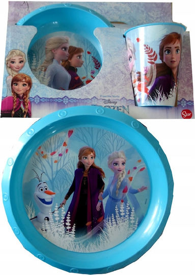 Stor Feeding Set Frozen Ii Blue Forest made of Plastic Blue 3pcs
