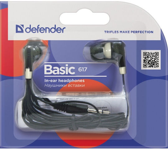 Defender Ακουστικά Ψείρες In Ear Basic 617 Μαύρα