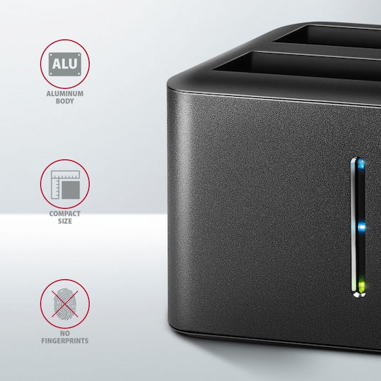 Axagon Докинг Станция За 2 Твърди Диска SATA 2.5" С Връзка USB 2.0 / USB 3.0 / USB 3.1 (ADSA-D25)