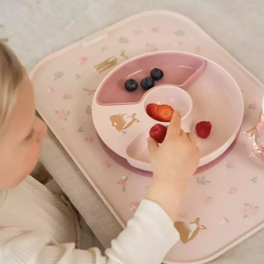 Little Dutch Παιδικό Πιάτο Φαγητού Mio Fairy Garden από Πλαστικό Ροζ