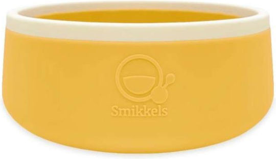 Smikkels Παιδικό Μπωλ Φαγητού από Σιλικόνη Κίτρινο