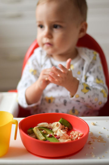 Doidy Baby Food Bowl made of Silicone Red