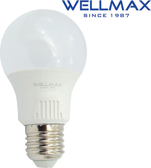 Wellmax LED Bulb 9W for Socket E27 and Shape A60 Warm White 810lm