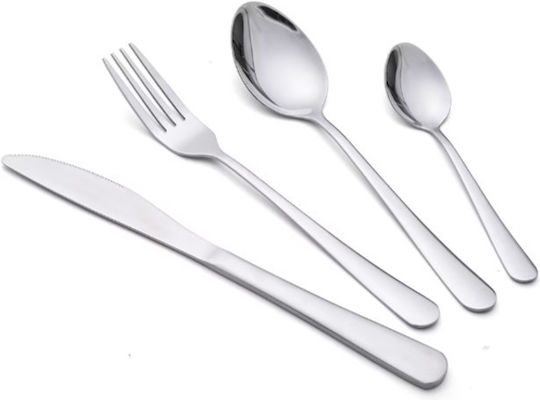 Muhler Besteckset Edelstahl Silber 24Stück