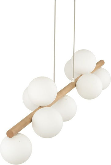 TK Lighting Estera Κρεμαστό Φωτιστικό Καφέ LED Ράγα 116εκ.