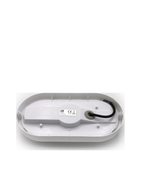 Adeleq Επιτοίχια Χελώνα Εξωτερική LED IP54 18W με Φυσικό Λευκό Φως 26x13.5εκ.
