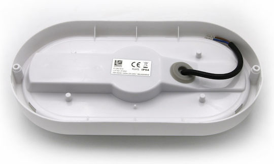 Adeleq Wall-Mounted Outdoor Turtle Light LED IP54 18W with Natural White Light 26x13.5εκ.