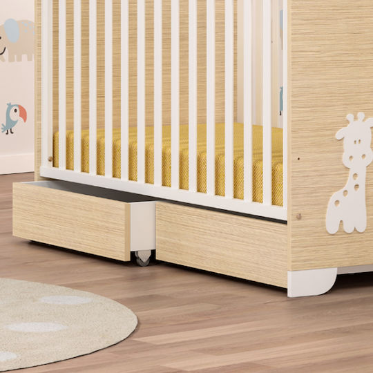 Casababy Βρεφικό Αξεσουάρ Giraffe Συρτάρια Κούνιας σε Καφέ Χρώμα