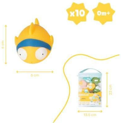 Badabulle Fun Bath Toys Splash 10 Pieces + Bag