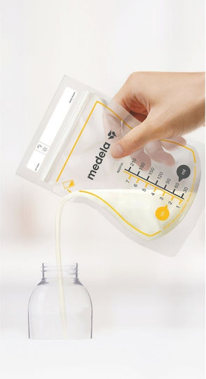 Medela Easy Pour Σακουλάκια Αποθήκευσης Μητρικού Γάλακτος 210ml 25τμχ
