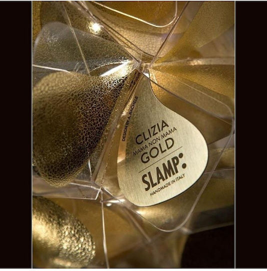 Slamp Clizia Large Lumina Suspendată Neagră Cu Cristale Pentru 4 Becuri E27 78 cm
