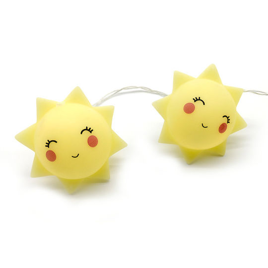 Aca Kinder Lichterkette LED Kunststoff Sonne